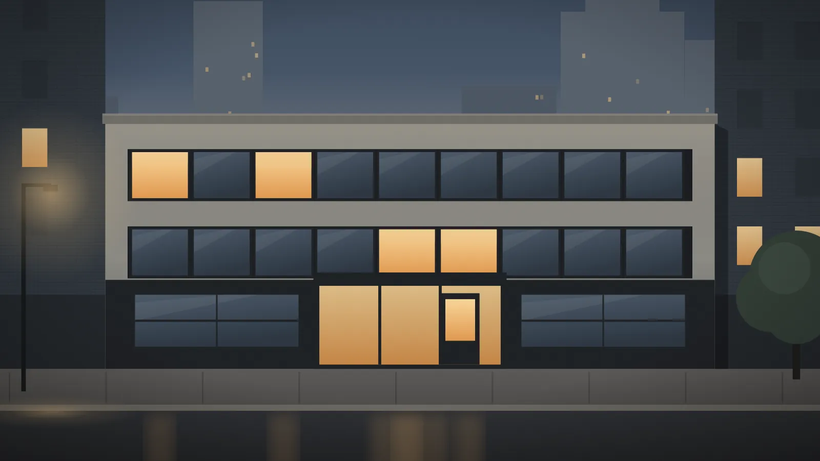 Representative image, not actual property. Illustration of a commercial building.